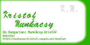 kristof munkacsy business card