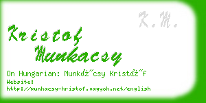 kristof munkacsy business card